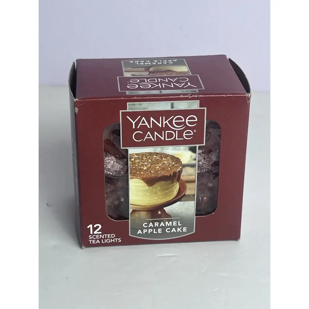 Yankee Candle Caramel Apple Cake 12 Scented Tea Lights Retired Fall USA